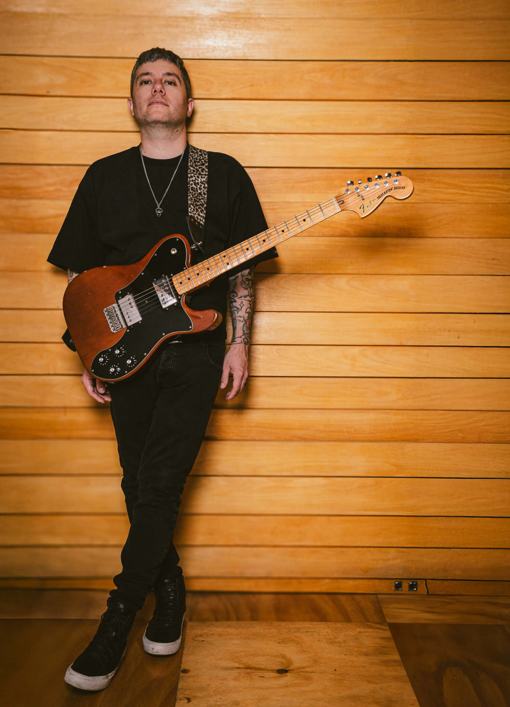RC in the music studio with a Fender Telecaster Custom Deluxe '72 Guitar